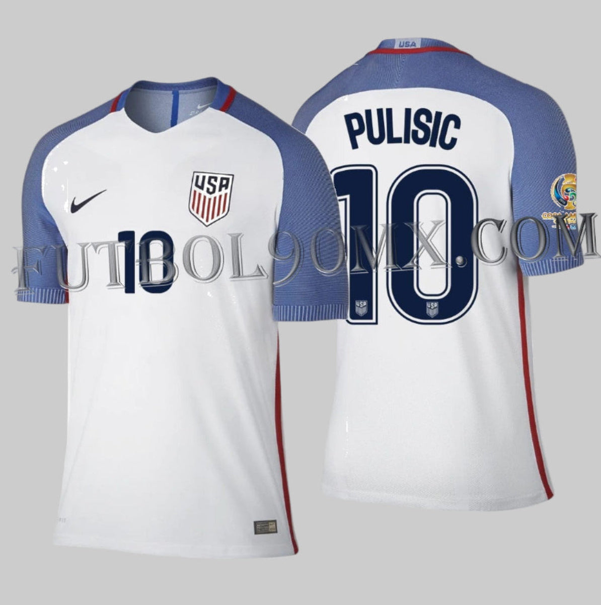 NIKE CHRISTIAN PULISIC USA JERSEY AUTHENTIC VAPOR MATCH DE CASA COPA AMÉRICA 2016 1
