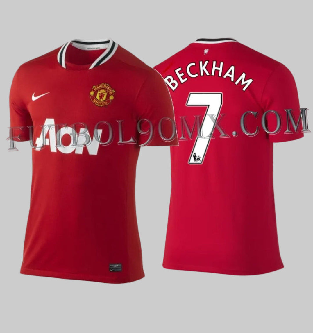 Jersey Manchester United Local 2011-12 David Beckham 7 nuevo con etiquetas original Nike - Frente