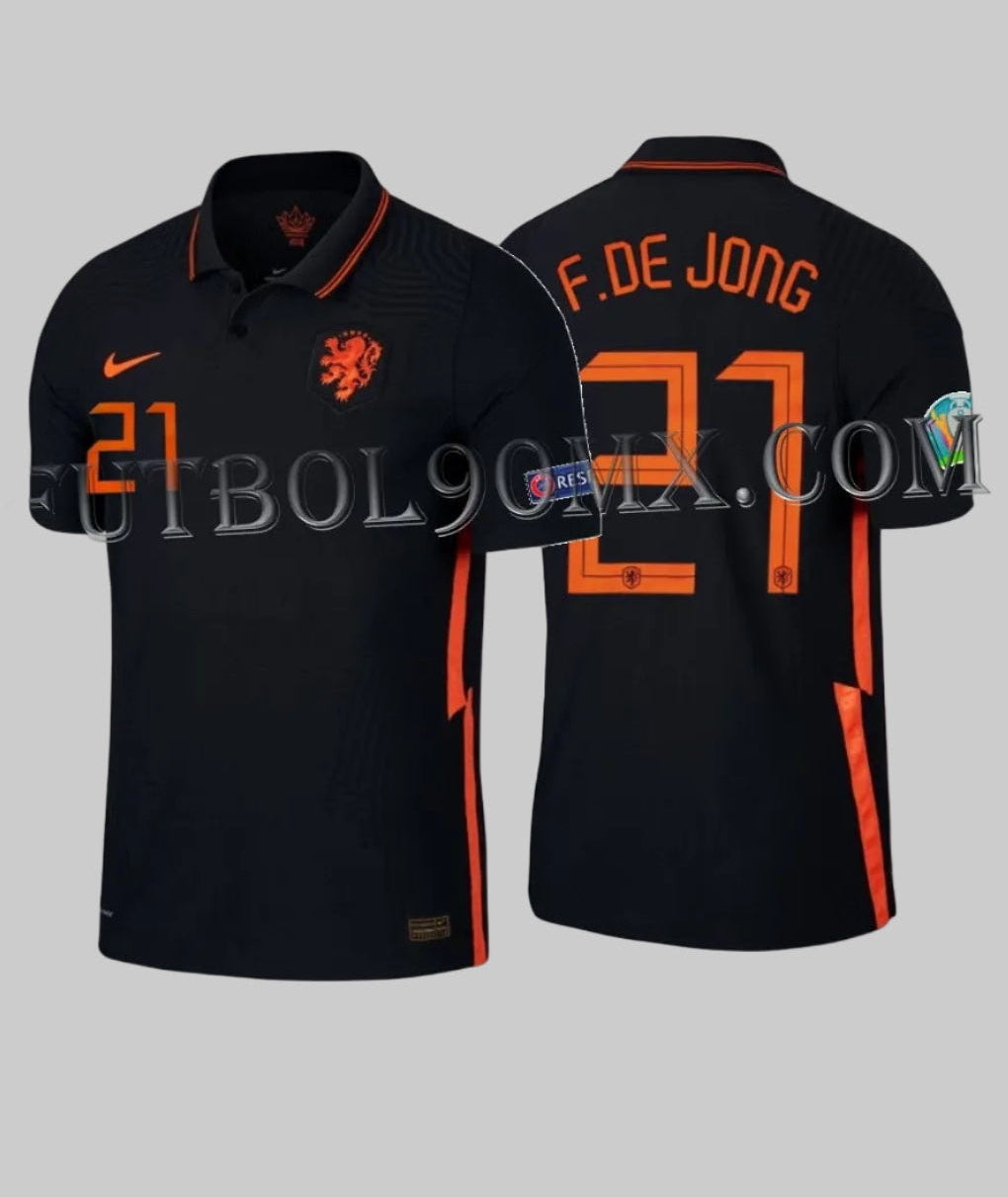 NIKE FRENKIE DE JONG PAISES BAJOS VAPOR MATCH JERSEY DE VISITA EURO 2020 2021