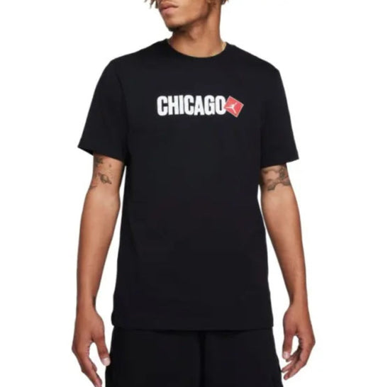 NIKE JORDAN JUMPMAN PLAYERA CHICAGO CITY MANGA CORTA Negro 1