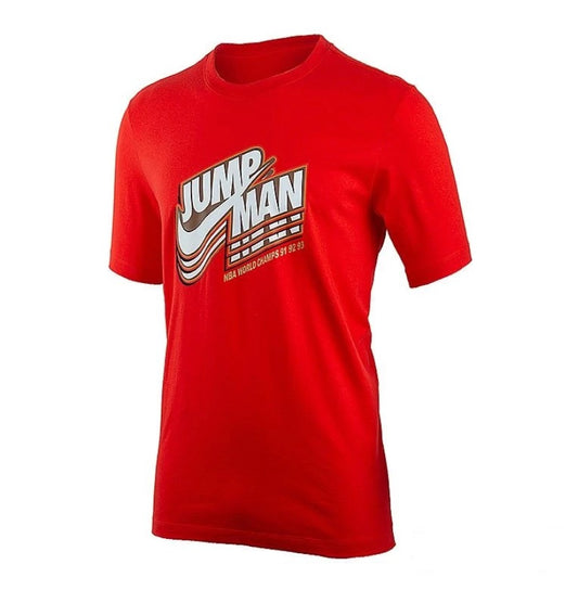 NIKE JORDAN JUMPMAN PLAYERA DE GRAFICOS CREW MANGA CORTA Rojo