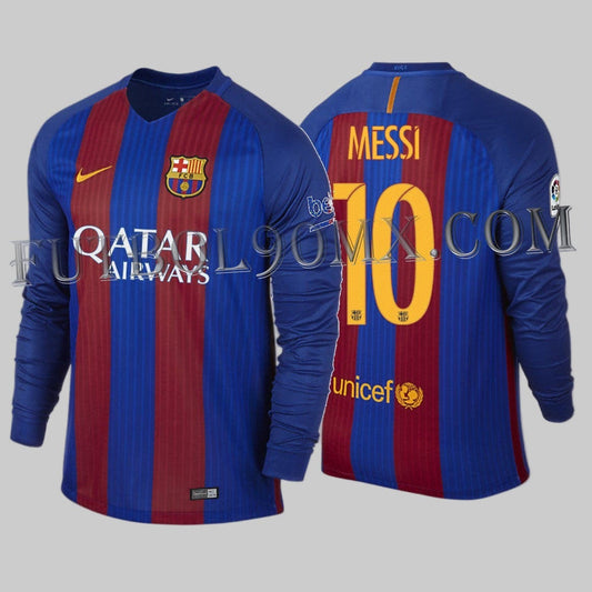 NIKE LIONEL MESSI FC BARCELONA JERSEY MANGA LARGA DE CASA 2016/17 1