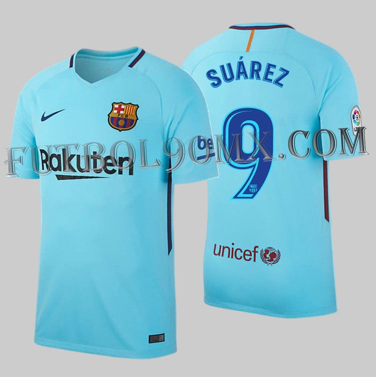 NIKE LUIS SUAREZ FC BARCELONA JERSEY DE VISITA 2017/18 1