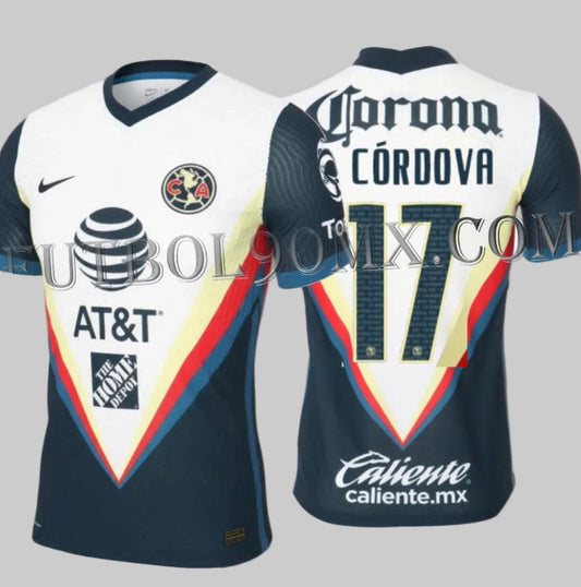 NIKE SEBASTIAN CORDOVA CLUB AMERICA VAPOR MATCH JERSEY DE VISITA 2020/21 1