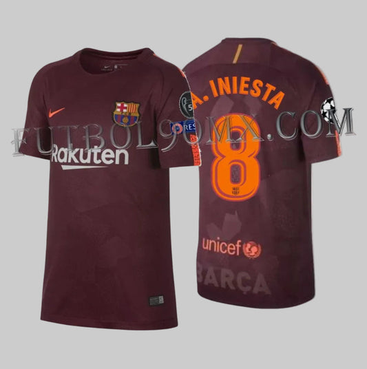 NIKE ANDRES INIESTA FC BARCELONA JERSEY TERCERO DE NIÑO PARA LA UEFA CHAMPIONS LEAGUE 2017/18 1