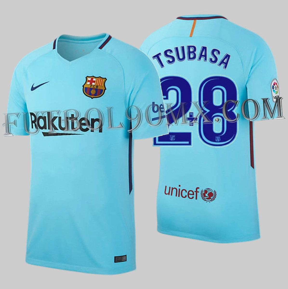 NIKE CAPITAN TSUBASA FC BARCELONA JERSEY DE VISITA 2017/18 1