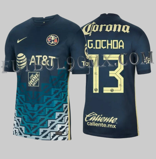 NIKE GUILLERMO OCHOA CLUB AMERICA JERSEY DE VISITA 2021/22 1