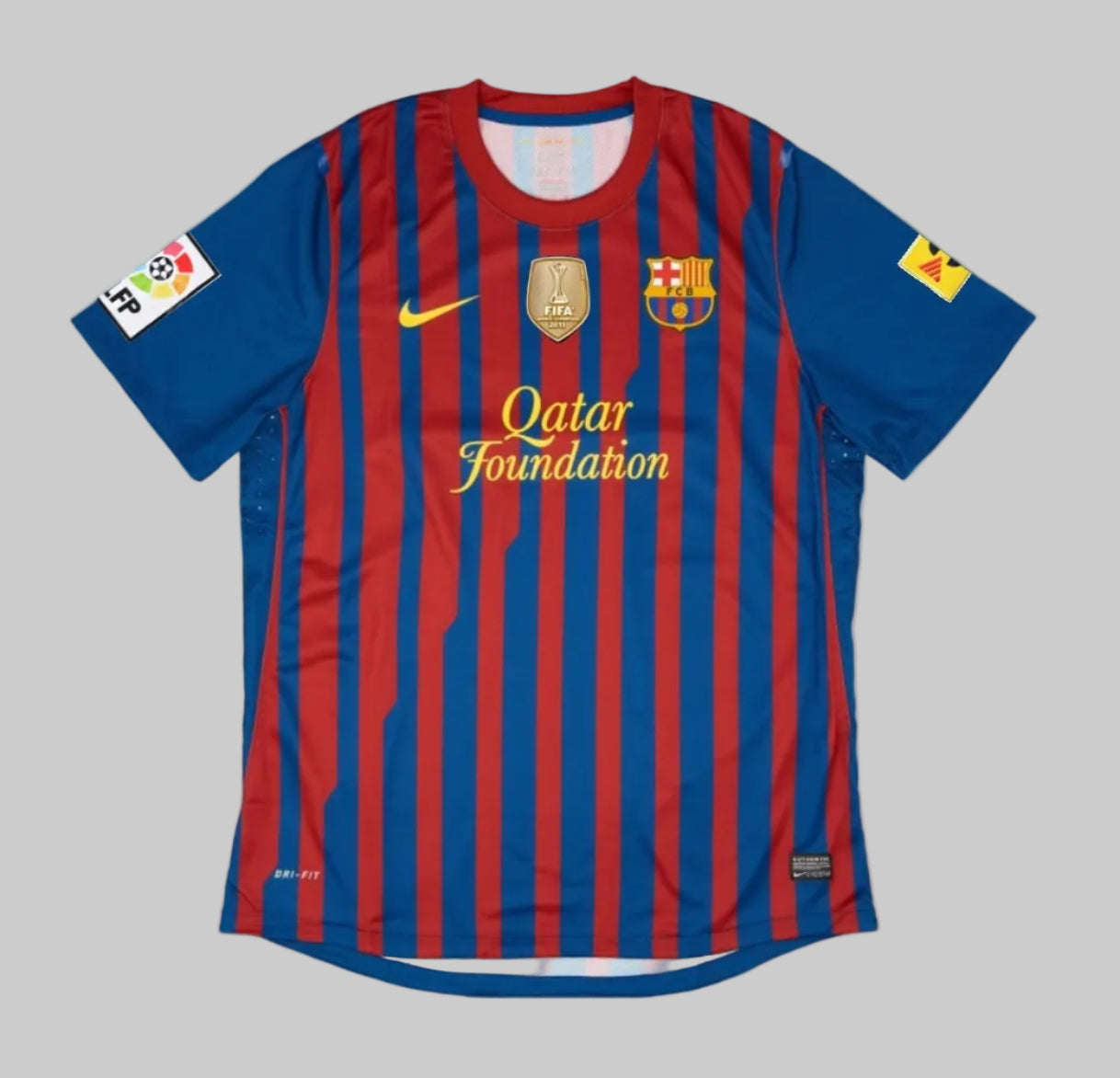 Vista frontal del Nike FC Barcelona Authentic Match de Local de Lionel Messi 2011/12