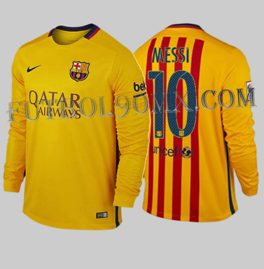 NIKE LIONEL MESSI FC BARCELONA JERSEY MANGA LARGA DE VISITA 2015/16 1