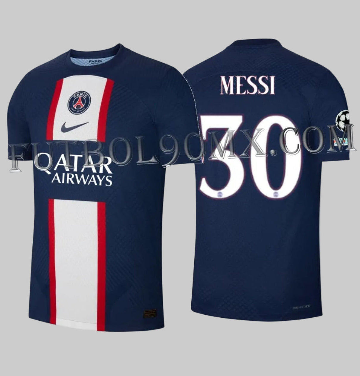 Jersey Nike PSG Home 2022/23 Messi #30 versión Vapor Match auténtica nueva con etiquetas.