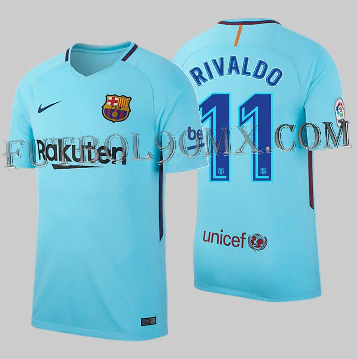NIKE RIVALDO FC BARCELONA JERSEY DE VISITA 2017/18 1