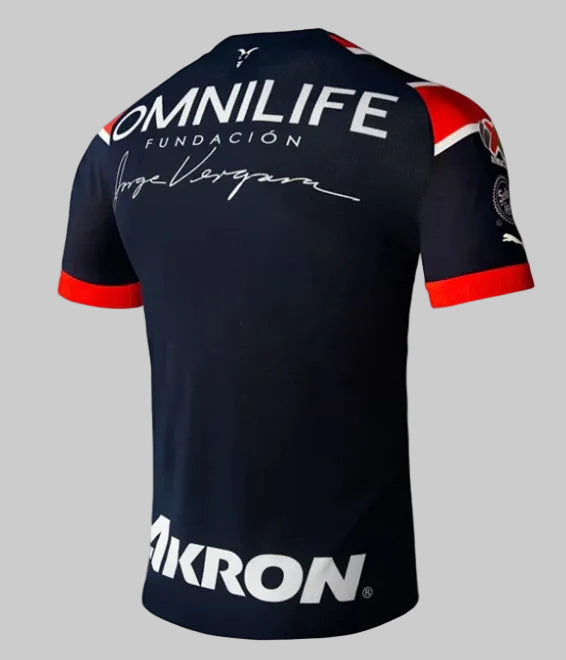 Vista posterior de la camiseta Puma Chivas de Guadalajara Authentic Match Third Jersey 2023 (Ref. 705578 01) en Futbol90MX