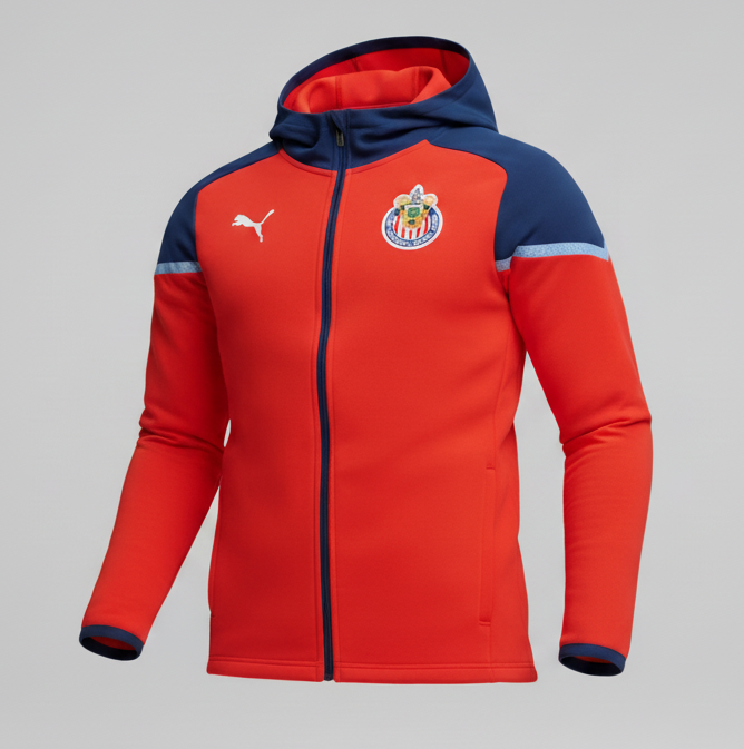 PUMA CHIVAS DE GUADALAJARA CASUALS CHAMARRA CON GORRA 2023/24 0