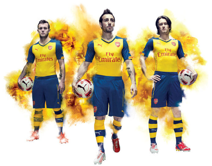 PUMA DENNIS BERGKAMP ARSENAL FC JERSEY DE VISITA 2014/15 5