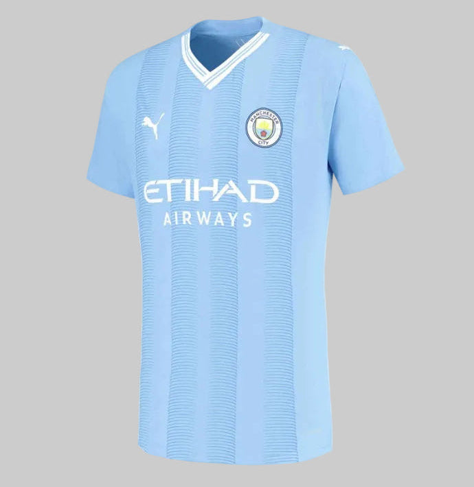 Manchester City Authentic Match Home Jersey 2023/24 en color Team Light Blue, versión de jugador con tecnología ULTRAWEAVE Puma 770437 01
