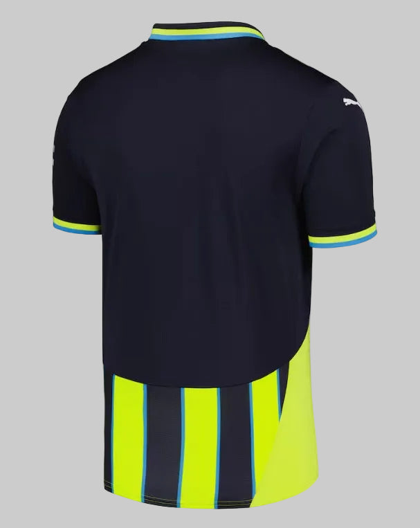 Vista posterior del Puma Manchester City Jersey de Visita 2024/25 con diseño de franjas, ref 775086 02 - Futbol90MX.