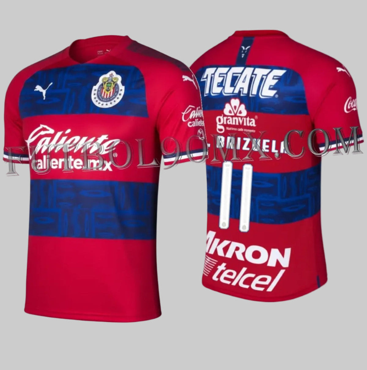 PUMA ISAAC BRIZUELA CHIVAS DE GUADALAJARA JERSEY DE VISITA 2019/20 1
