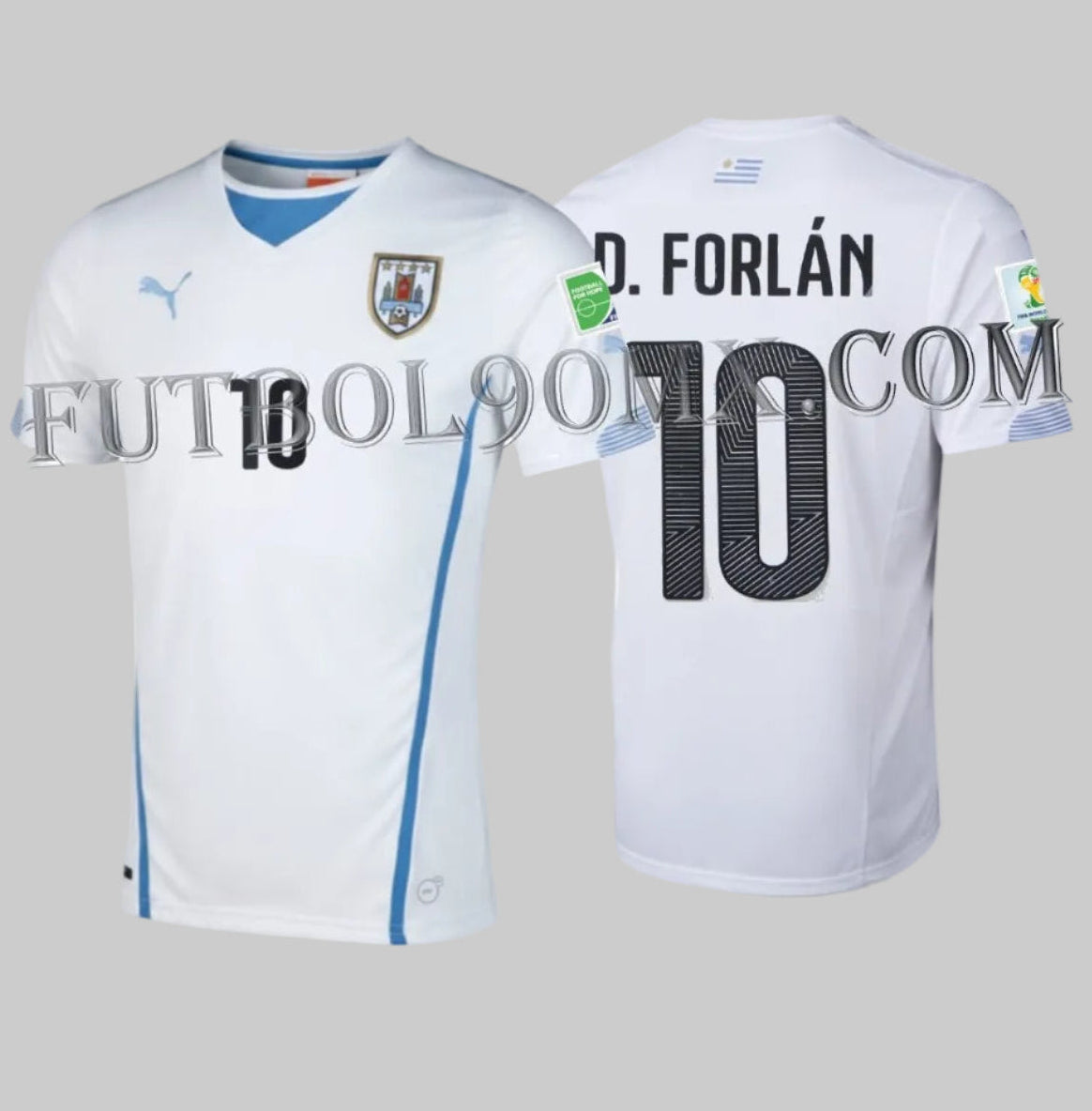 PUMA DIEGO FORLAN URUGUAY JERSEY DE VISITA COPA MUNDIAL FIFA 2014 1