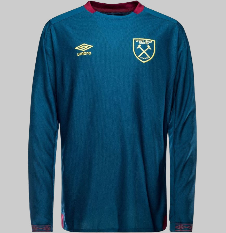 UMBRO WEST HAM UNITED JERSEY DE MANGA LARGA DE VISITA PARA NIÑOS 2018/19 1