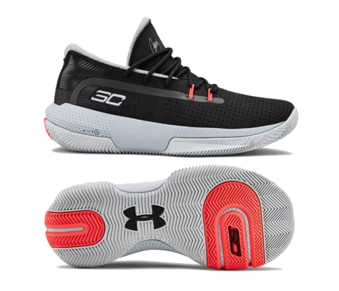 UNDER ARMOUR STEPHEN CURRY 3ZERO III ZAPATOS DE BASKETBALL PARA NIÑOS Negro / Gris 0