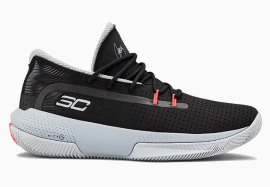 UNDER ARMOUR STEPHEN CURRY 3ZERO III ZAPATOS DE BASKETBALL PARA NIÑOS Negro / Gris 2