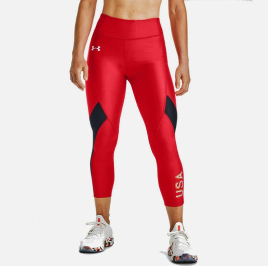UNDER ARMOUR HEATGEAR LEGGINGS AMERICANA PARA MUJER Rojo 1