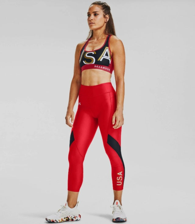 UNDER ARMOUR HEATGEAR LEGGINGS AMERICANA PARA MUJER Rojo 2