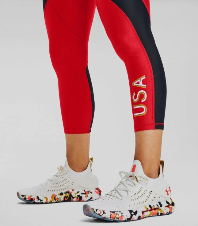 UNDER ARMOUR HEATGEAR LEGGINGS AMERICANA PARA MUJER Rojo 3