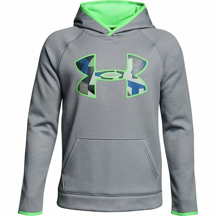 UNDER ARMOUR AF SUDADERA LOGO CON GORRA PARA NIÑOS Gris 3