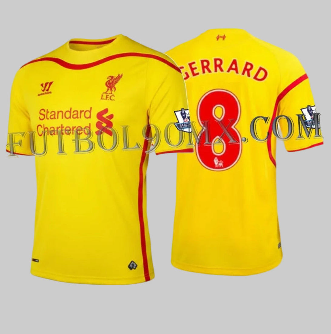 WARRIOR STEVEN GERRARD LIVERPOOL FC JERSEY DE VISITA 2014/15 1