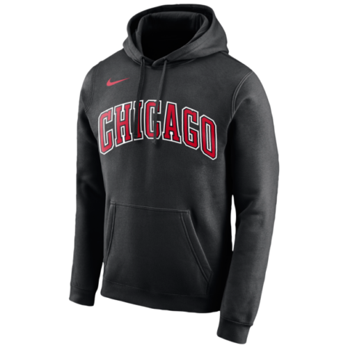 NIKE NBA CHICAGO BULLS CLUB WORDMARK SUDADERA CON GORRA Negro 3
