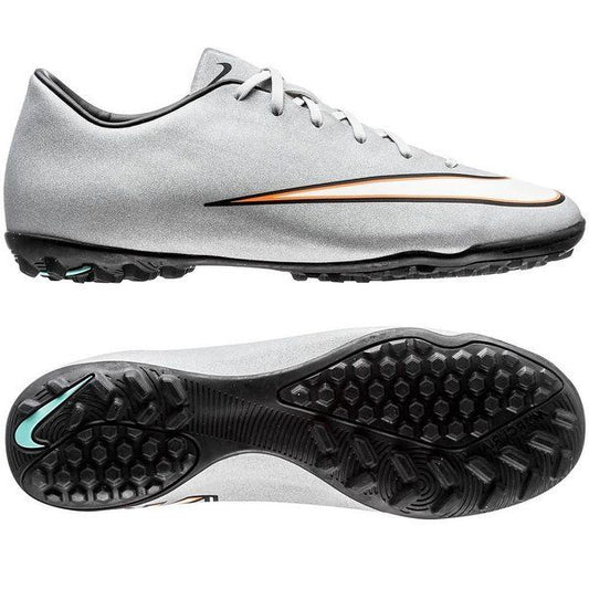 NIKE CR7 MERCURIAL VICTORY V CR TF TURF ZAPATOS DE FUTBOL PARA CESPED ARTIFICIAL Plata 1