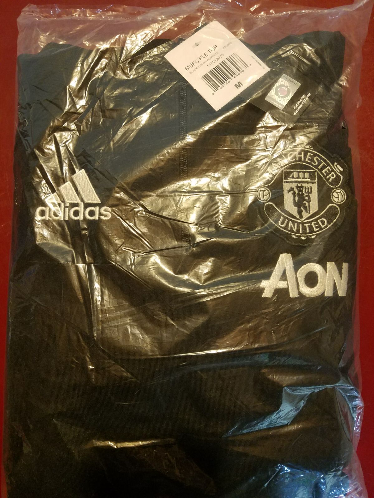 ADIDAS MANCHESTER UNITED SUDADERA DE GORRA CON CIERRE 1/4 2016/17 3