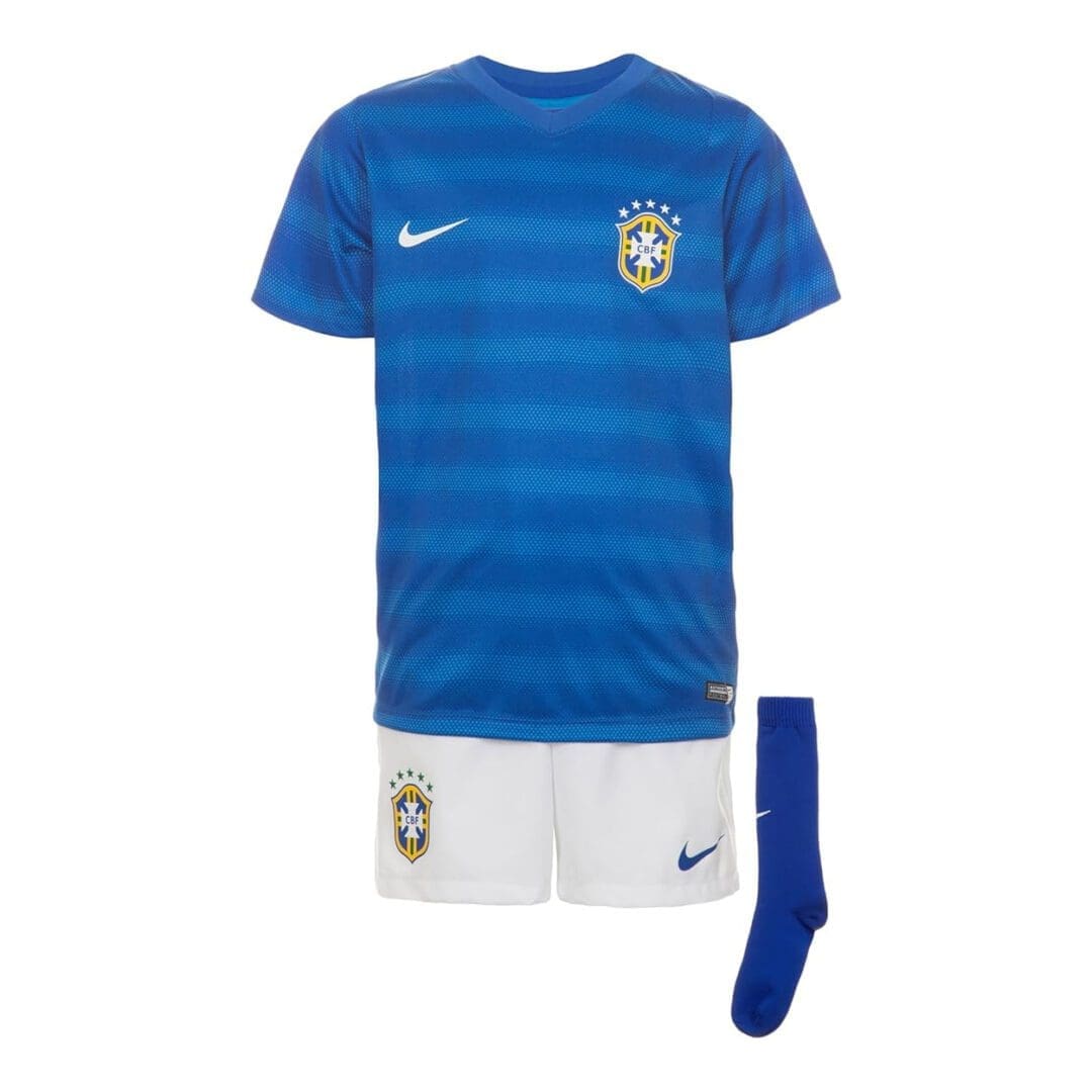 NIKE BRASIL UNIFORME DE VISITA PARA NIÑOS PEQUEÑOS COPA MUNDIAL FIFA 2014 3