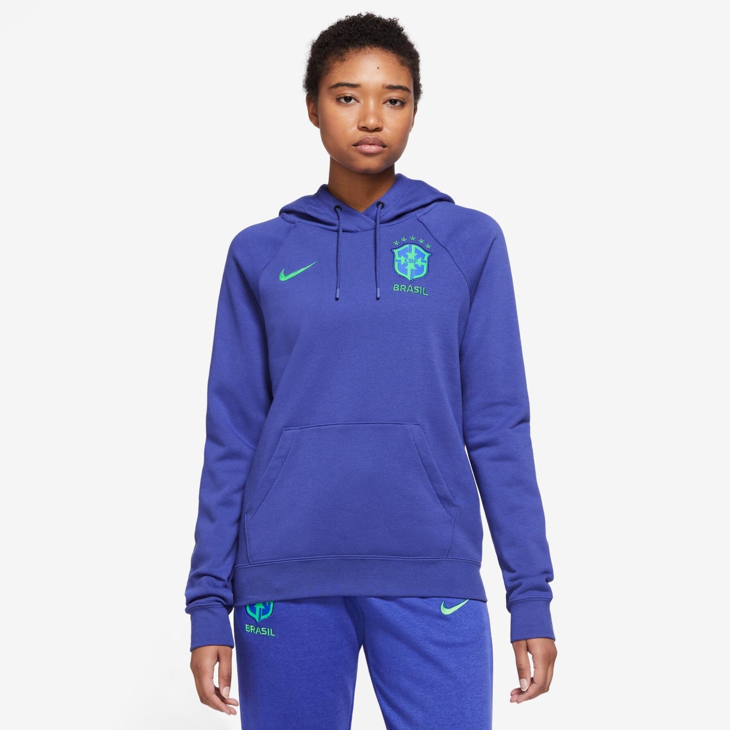 NIKE BRASIL SUDADERA FLEECE CON GORRA PARA MUJER 2022