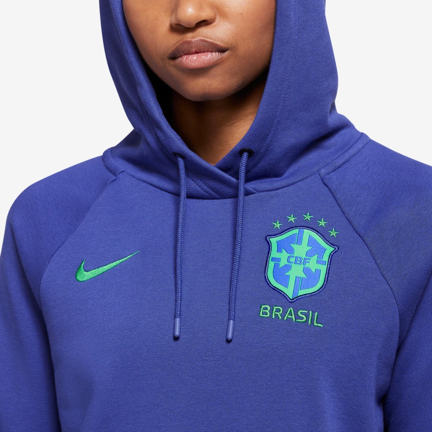 NIKE BRASIL SUDADERA FLEECE CON GORRA PARA MUJER 2022