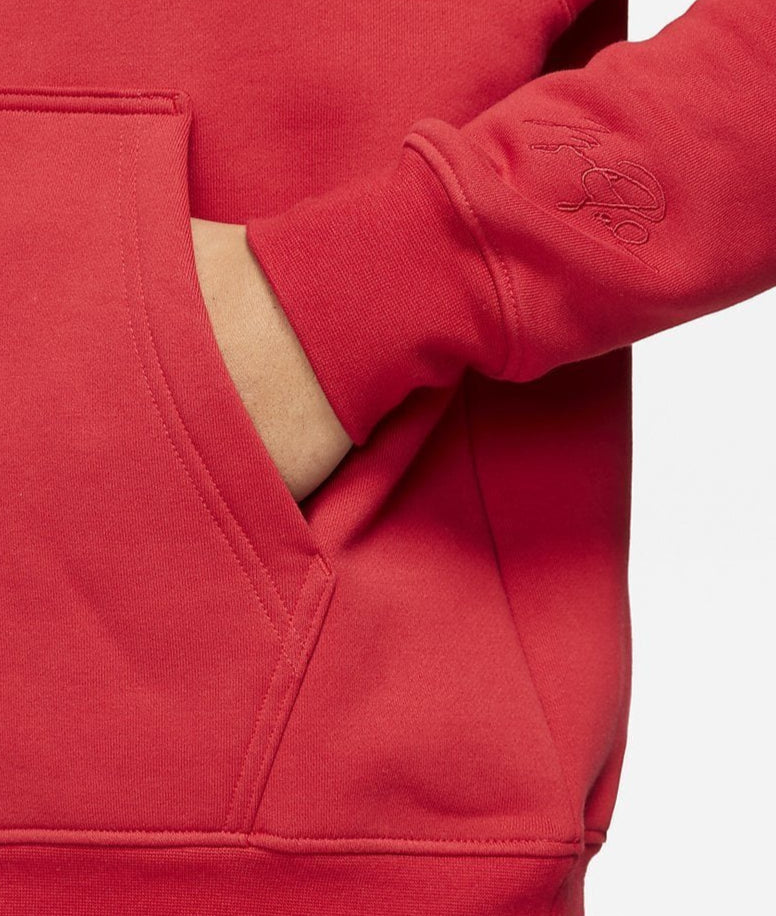 JORDAN SUDADERA CON GORRA ESSENTIALS FLEECE Rojo 4